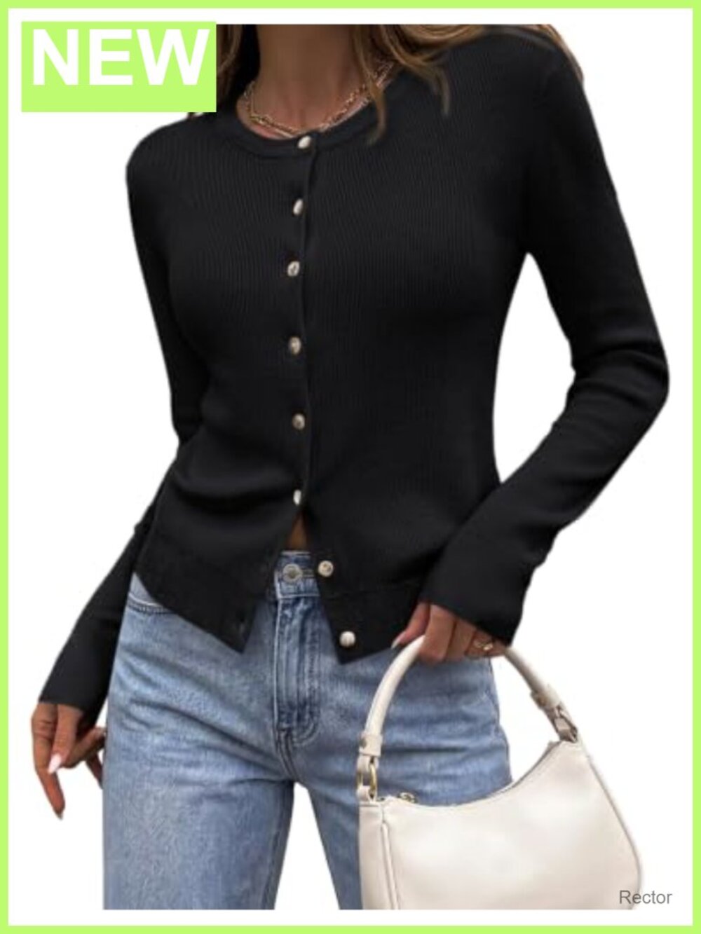 PRETTYGARDEN Cropped Fitted Cardigan Button Down Slim Fit Knit Sweater